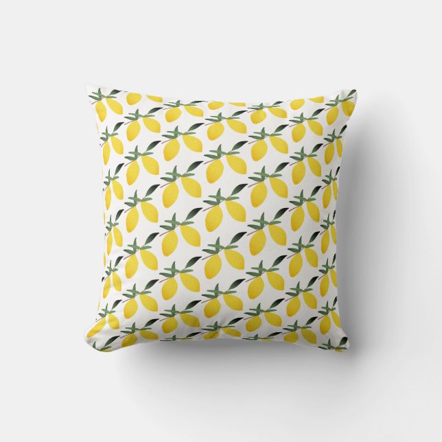 Pretty Lemon Pattern  Throw Pillow (Front)