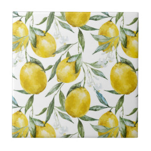 Pretty Lemons Tree Summer Ceramic Tile