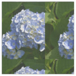 Pretty Light Blue Hydrangea Flowers Fabric