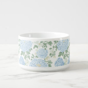 Pretty Light Blue White Flowers Bowl