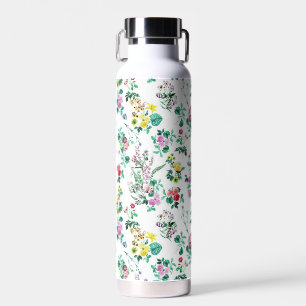 Pretty Light Floral Spring Pattern Water Bottle