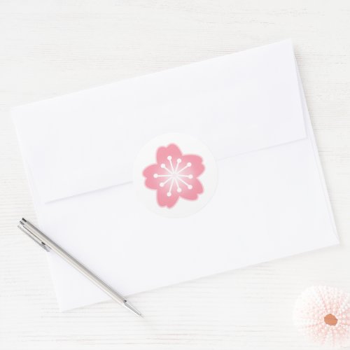 Pretty Light Pink Cherry Blossom Envelope Stickers