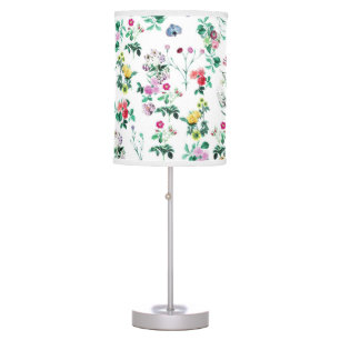 Pretty Light Spring Floral Pattern Table Lamp