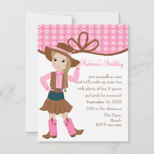 Pretty Lil' Cowgirl! Invitation