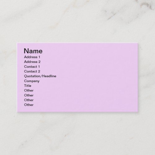 Pretty Lilac Business Cards
