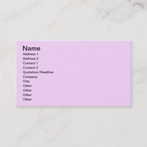 Customizable Pretty Lilac Business Cards