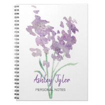 Pretty Lilac floral girly cute personalized Notebook