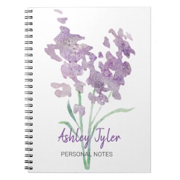 Pretty Lilac floral girly cute personalized Notebook
