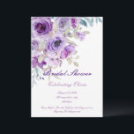 pretty lilac purple bridal shower invitation<br><div class="desc">floral purple bridal shower invitation</div>