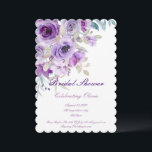 pretty lilac purple bridal shower invitation<br><div class="desc">floral purple bridal shower invitation</div>