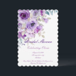 pretty lilac purple bridal shower invitation<br><div class="desc">floral purple bridal shower invitation</div>