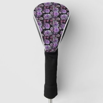 Pretty Lilac Roses Golf Head Cover by kye_designs at Zazzle