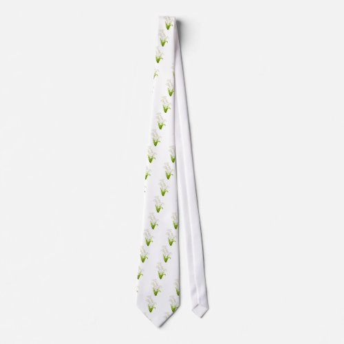 Pretty Lily of the Valley Neck Tie