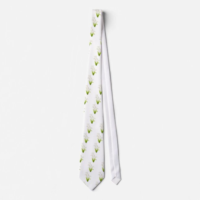 Pretty Lily of the Valley Neck Tie (Front)