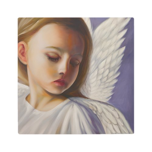 Pretty Little Angel Child Metal Print