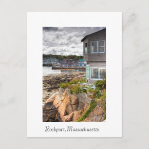Pretty little  beach house postcard