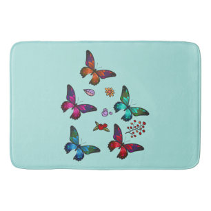 Pretty Little Butterflies Bathroom Mat
