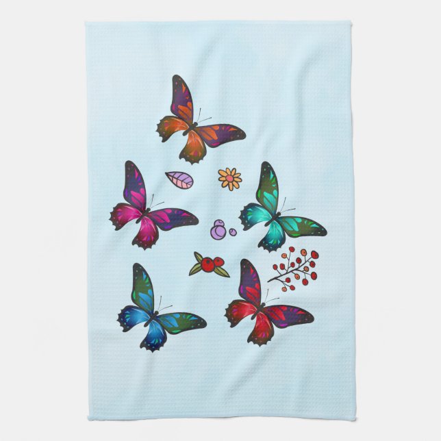 Pretty Little Butterflies Kitchen Towel (Vertical)