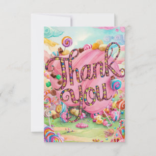 Pretty Little Candyland thank you card