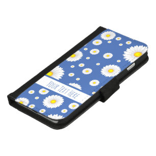 Pretty Little Daisies on Blue  iPhone 8/7 Plus Wallet Case