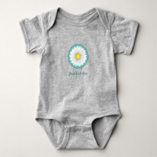 Pretty Little Daisies - Teal Baby Bodysuit