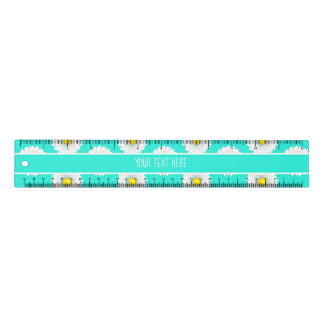 Pretty Little Daisy on Turquoise Ruler