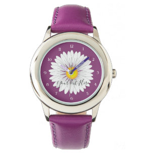 Pretty Little Daisy Purple Stainless Steel Watch