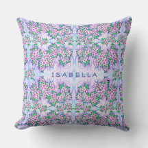 Pretty Little Flowers Personalized Cushion