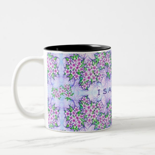 Pretty Little Flowers Personalized Mug (Left)