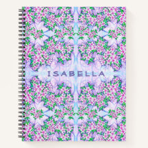Pretty Little Flowers Personalized Spiral Notebook