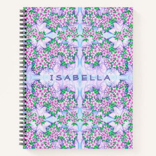 Pretty Little Flowers Personalized Spiral Notebook