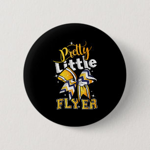Pretty Little Flyer Cheer Cheerleading Team Button