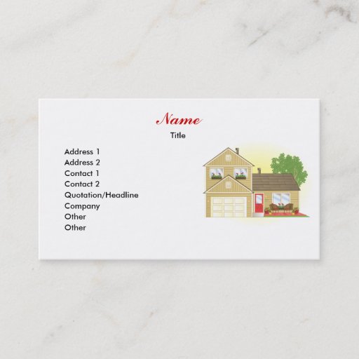 Customizable Pretty Little House Business Card Templates