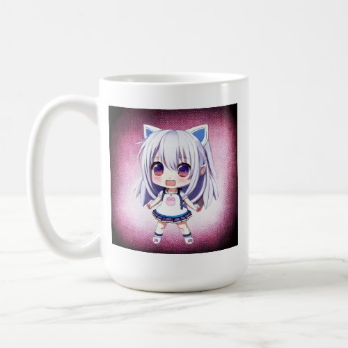 Pretty Little Latte Coffee Pun Anime Girl Coffee Mug