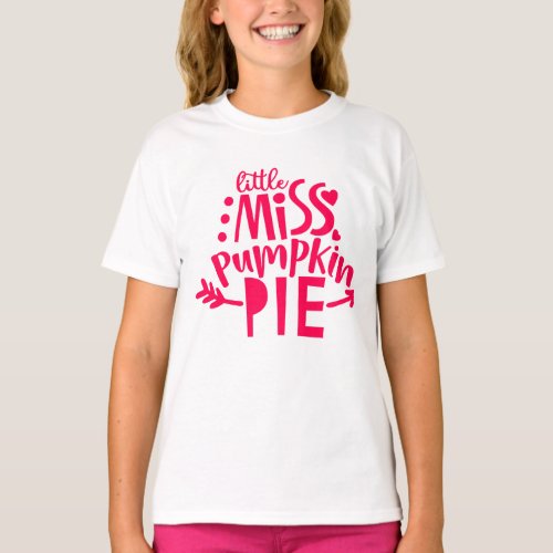 Pretty Little Miss Pumpkin Pie Kids T_Shirt