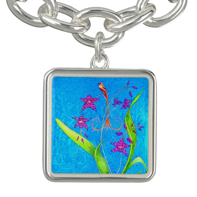 Pretty Little Orchid Bird Bracelet (Design)