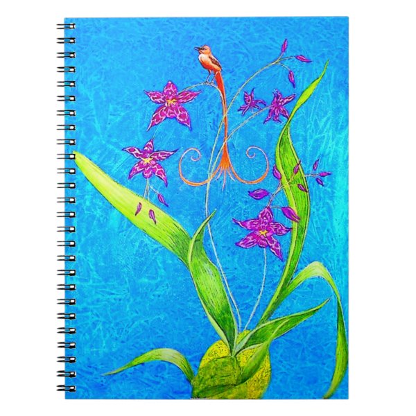 Pretty Little Orchid Bird Notebook