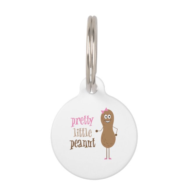 Pretty Little Peanut Pet ID Tag (Front)
