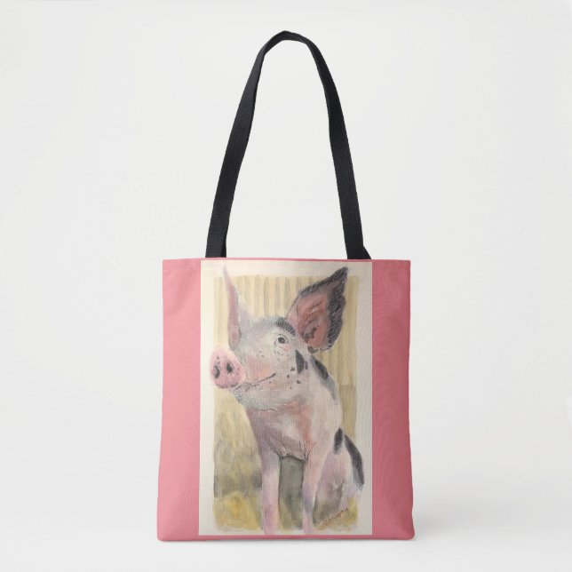 Pretty Little Pig Tote Bag (Front)