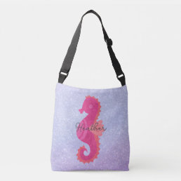 Pretty Little Pink Seahorse  Crossbody Bag