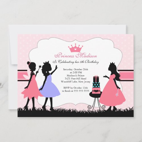 Pretty Little Princess Birthday Party Invitation