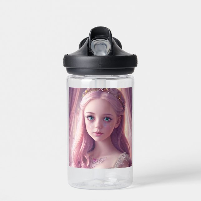 Pretty Little Princess Personalized  Water Bottle (Front)