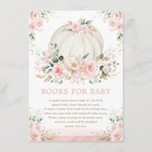 Pretty Little Pumpkin Rose Gold Books for Baby Enclosure Card