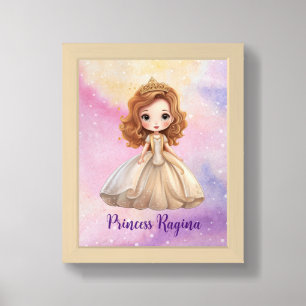 Pretty Little Red Haired Princess Framed Art