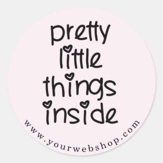 Pretty Little Things - Custom Color Small Business Classic Round Sticker