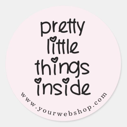 Pretty Little Things _ Custom Color Small Business Classic Round Sticker