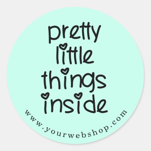 Pretty Little Things _ Custom Color Small Business Classic Round Sticker
