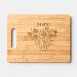 Pretty Loose Flowers Mother’s Day Engraved Cutting Board