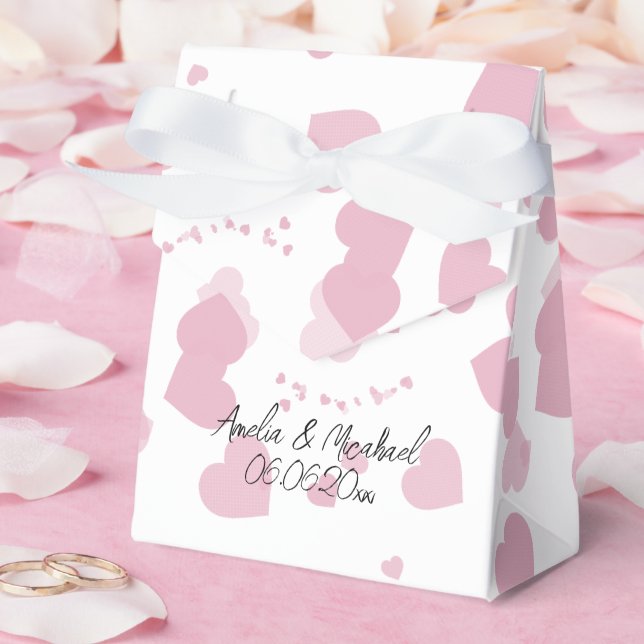 Pretty love heart Personalized Favor Boxes (Wedding)