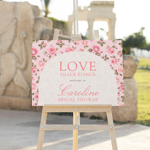 Pretty Love Shack Fiance Bridal Shower Welcome Foam Board
